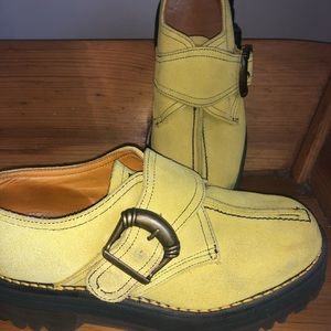Yellow Suede Chunky Buckle Dr Martens